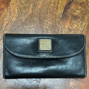 VTG Dooney & Bourke Black Leather Wallet